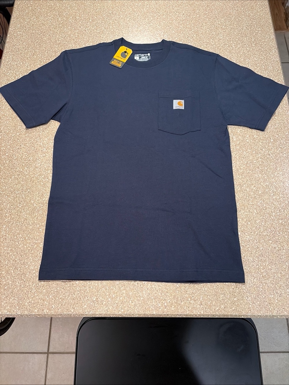 NWT Carhartt Loose Fit Heavyweight Pocket Logo T-Shirt Navy Blue Men’s Small (S)